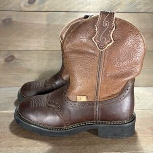Justin Gypsy womens size 7.5 shoes brown leather western cowboy boots